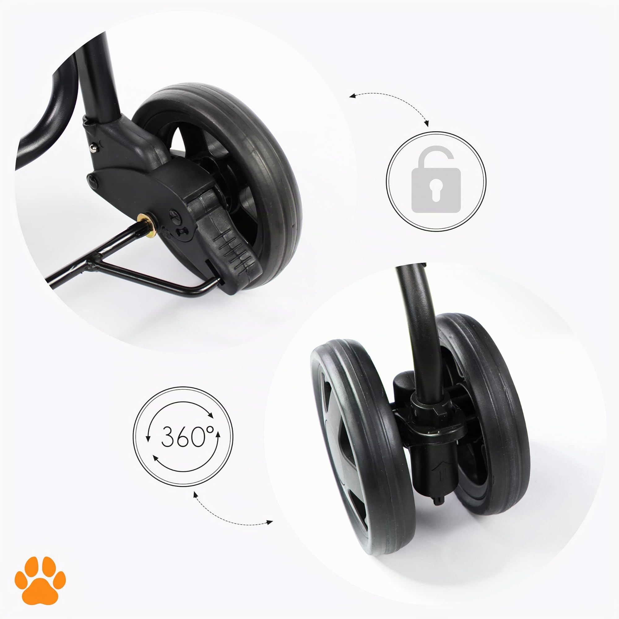 Coco 2IN1 - Poussette 2 en 1 pour Animaux de Compagnie | 15 kg | Poussette Chien avec Panier pour Courses ou Accessoires | Pliable sur Roulettes Flexibles et Maniables pour un Confort Optimal