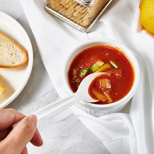 Vista 17 de JOLLY CHEF Cubiertos de plástico blanco de 360 unidades, resistentes, 180 tenedores, 120 cucharas, 60 cuchillos, resistentes al calor, sin BPA