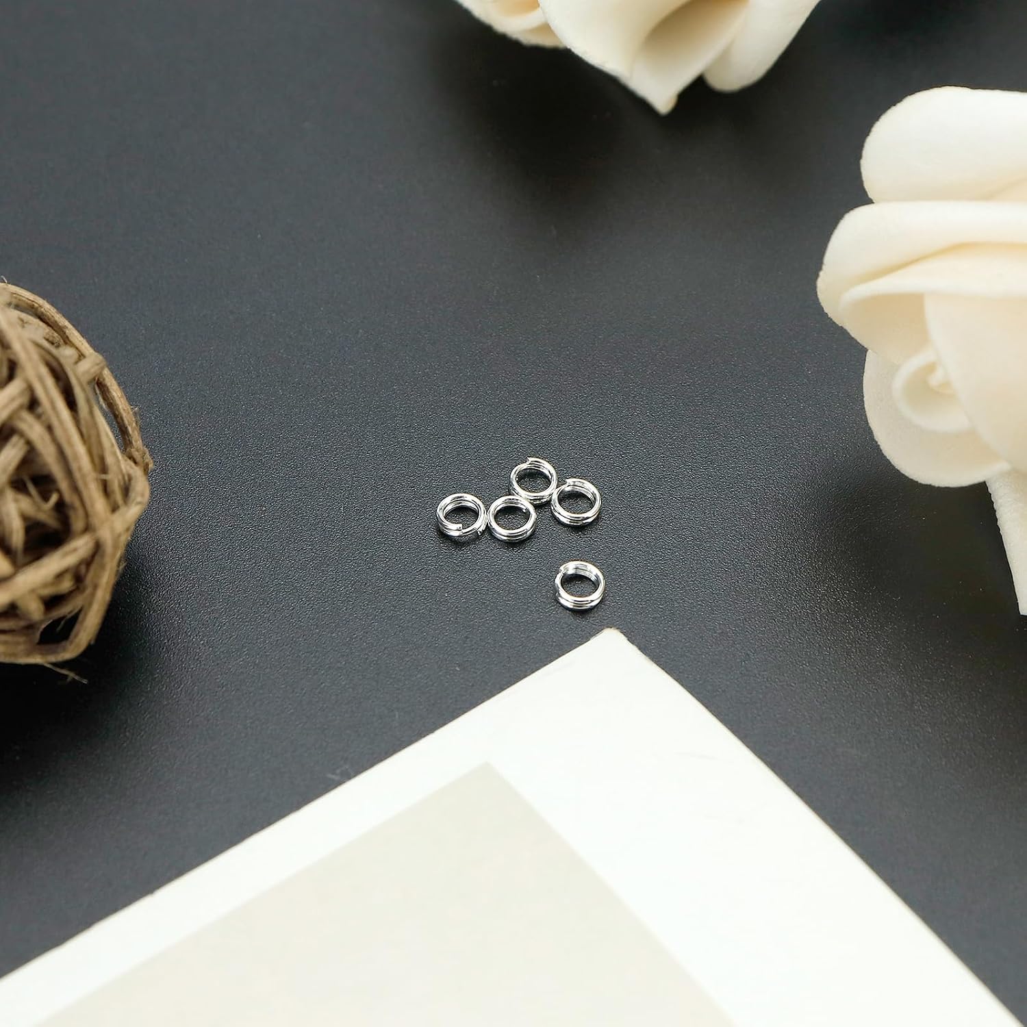 5 Pcs 925 Sterling Silver Jump Rings, Small Split Jump Rings for Jewelry Making, Bracelets, and Crafts (4mm), Open Connectors for Key Rings (4mm (0.16 inches))
