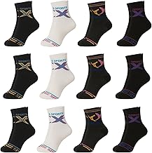 Btag Sports Ankle Socks for Men & Women – Breathable, Sweat-Absorbent, Athletic Socks for Running, Gym, Cycling - Pack of 12