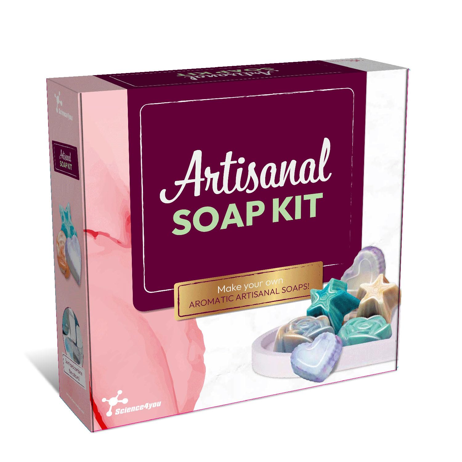 Science4you Kit de Hacer Jabones Artesanales para Adultos - Haga Sus Propios 3 Jabones Perfumados con Este Kit de Manualidades, Kits de Artesanía, Regalo de Manualidades para Adultos
