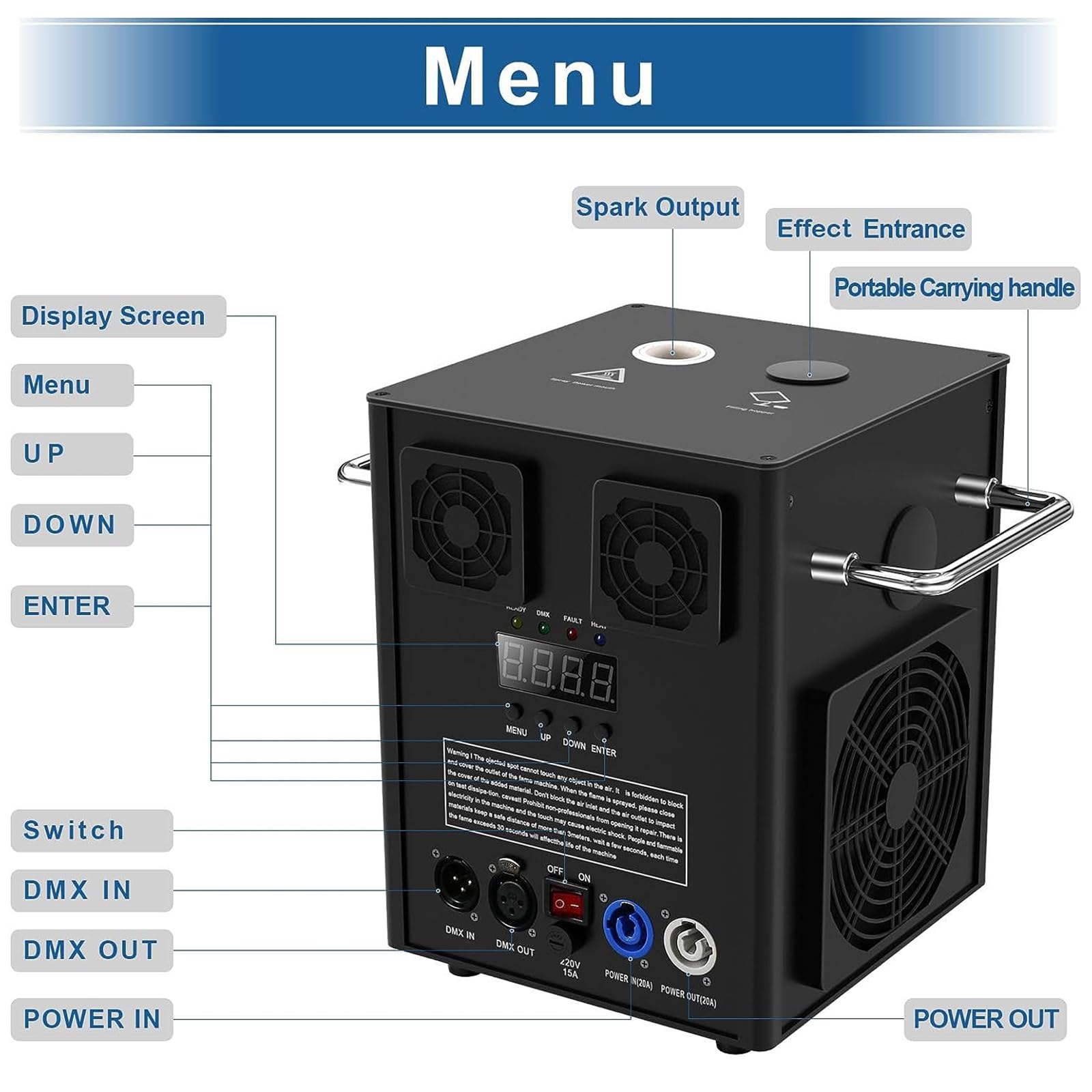 700W Pyrotechnikmaschinen, Feuerwerk Cold Spark Machine Mit Fernsteuerung Funkenmaschine Mit LCD Anzeige DJ Bühnenausstattung Case Für Club Dekorationen Show Home Bar (4 pcs)