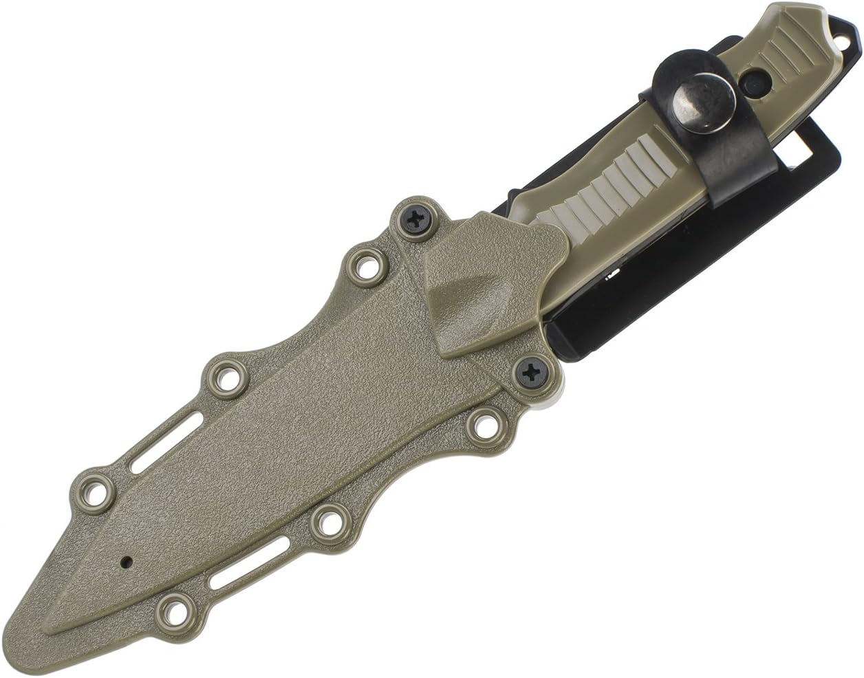 Evike - Matrix Aggressor 141 Type Rubber Practice Tool w/Hardshell Sheath Airsoft Movie Prop - Tan - (PID: 46361)
