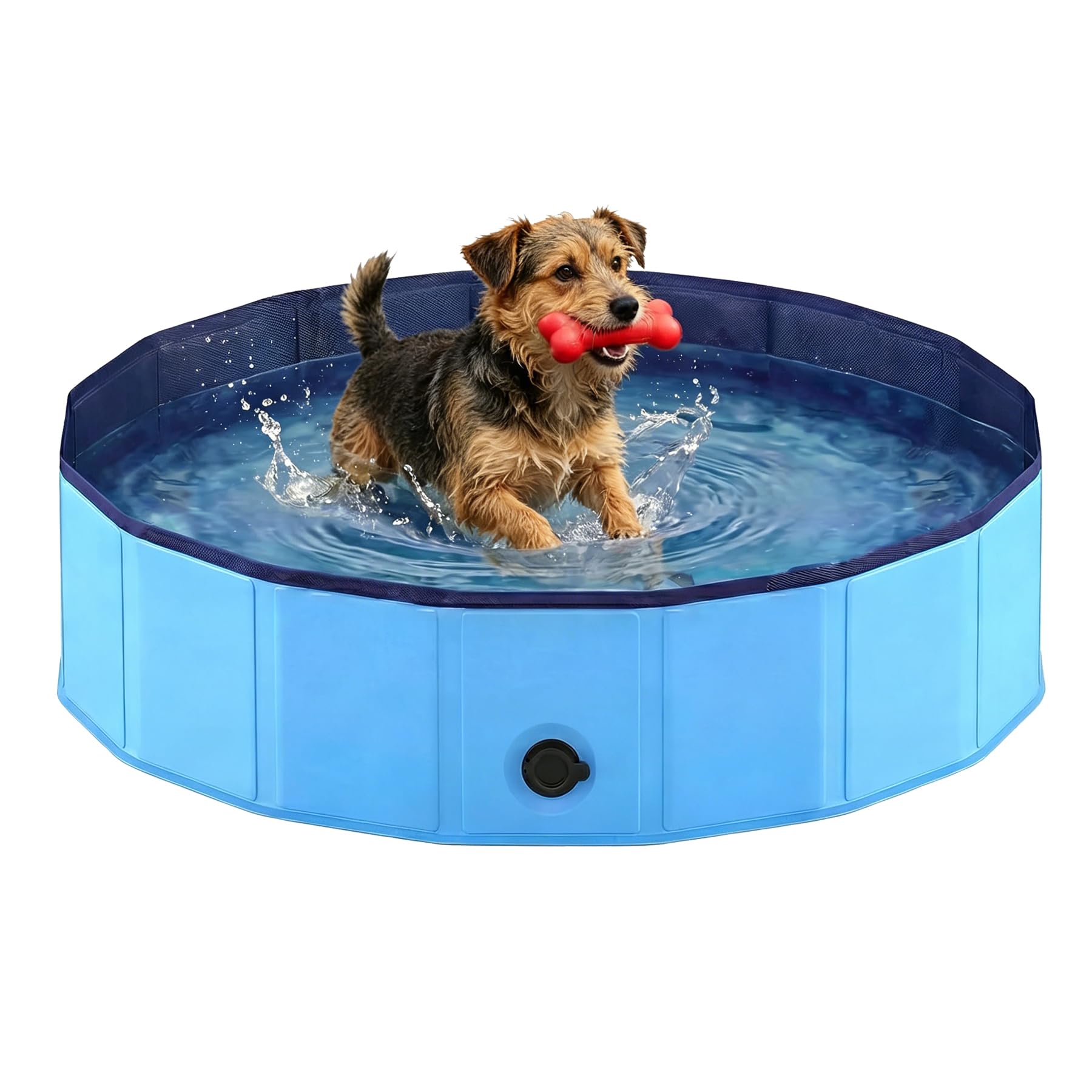 Piscina Plegable para Perros 78 x 20 cm, Base Antideslizante, Vaciado rápido, bañera para Perros, Piscina de PVC Reforzado