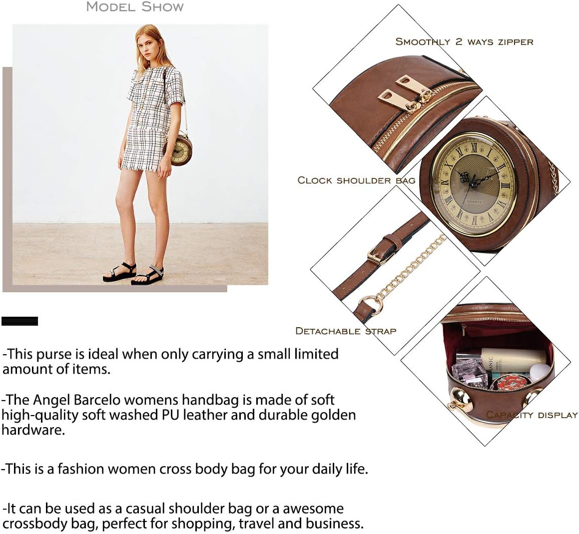 Angel Barcelo Crossover Purse and Handbags Fashion Womens Shoulder bag Handbag - Image 4