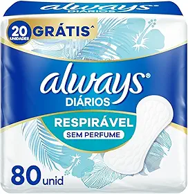 Always Protetor Diário Respirável Sem Perfume 80 Unidades