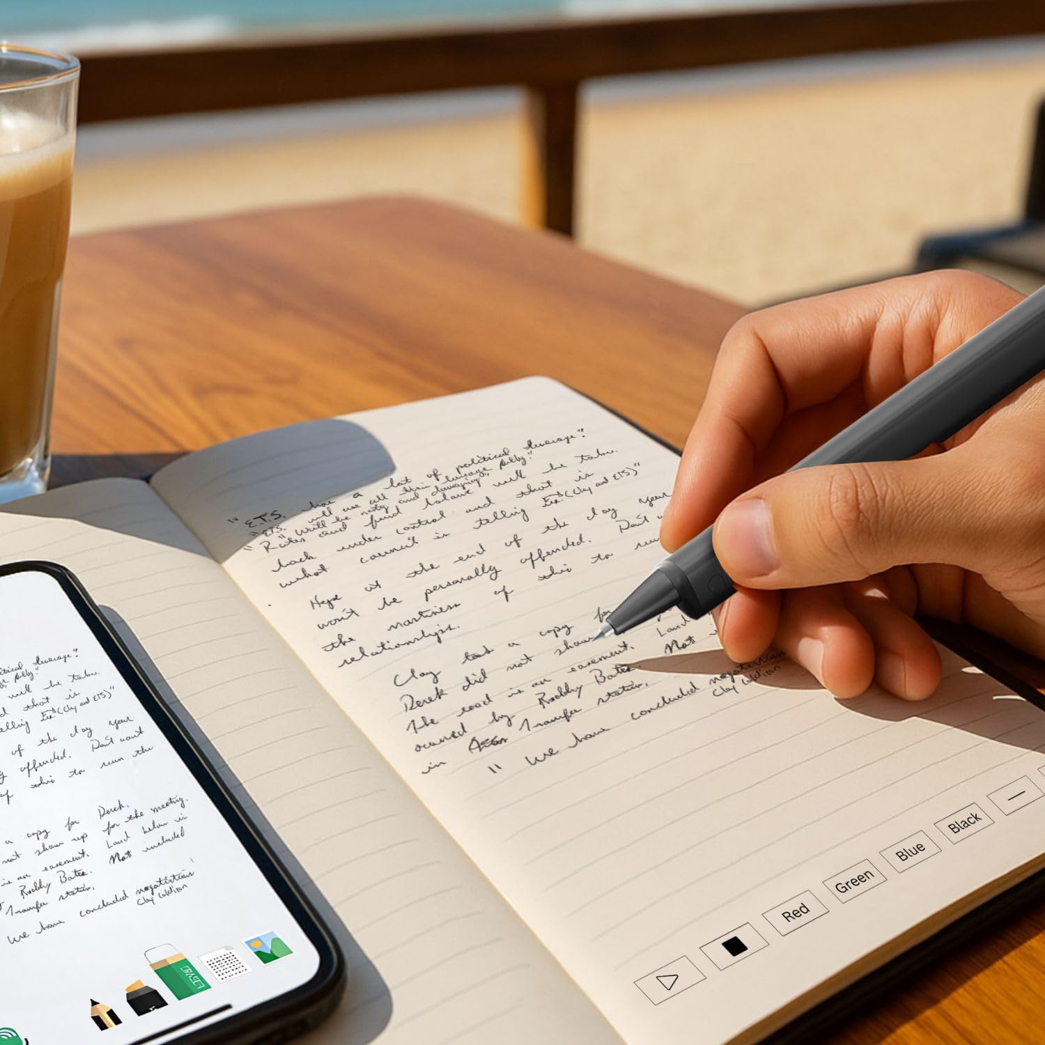 SyncPen Set di penne digitali per notebook, Bluetooth, OCR, registrazione audio e archiviazione cloud gratuita, perfetto per appunti e disegno, compatibile con iOS e Android