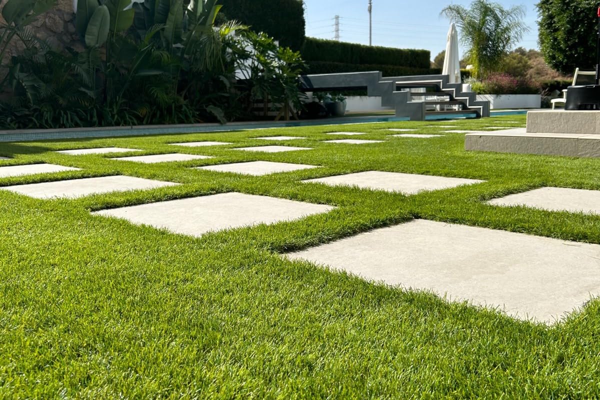 Prato Sintetico 40MM, Erba Artificiale Verde 40 millimetri Calpestabile per Terrazze, Balconi, Giardini, Aree Gioco e Bordi Piscina (2x5 metri)