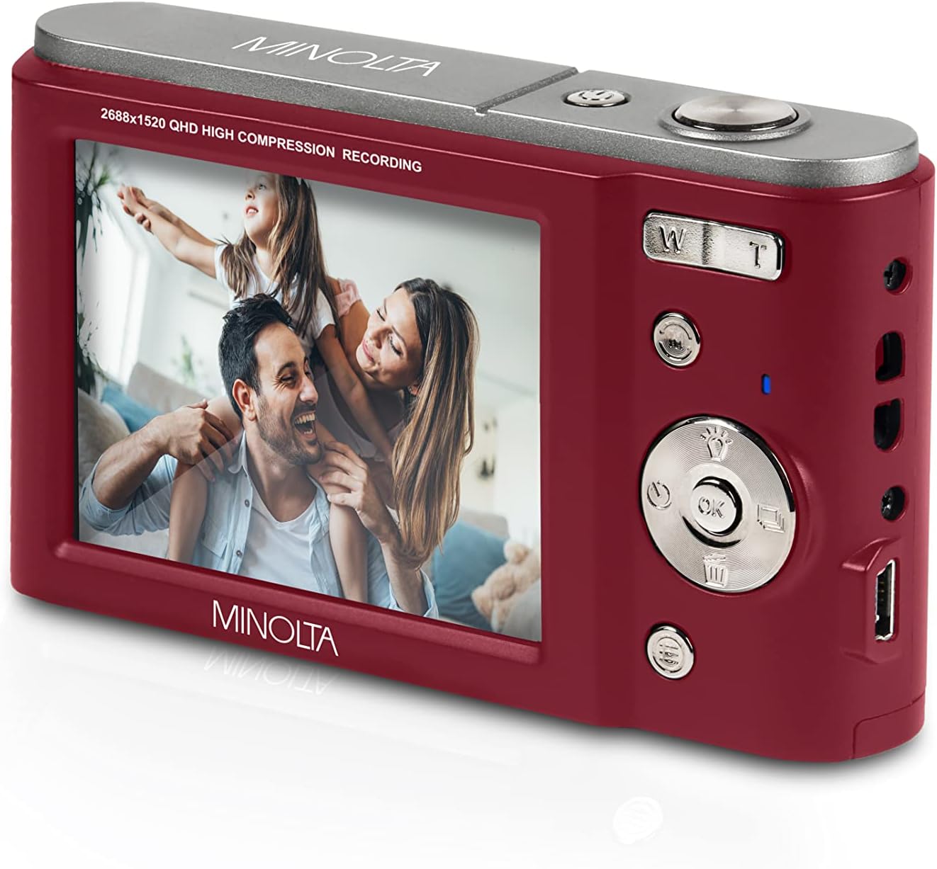 minolta mnd20 44 mp 2 7k ultra hd digital camera red