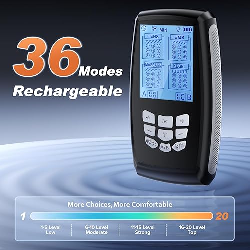 Miniatura 7 de TENS Unidad Estimulador Muscular y Ejercicio Muscular del Suelo Pélvico EMS. Impulsos multifuncionales para aliviar el dolor para entrenamiento