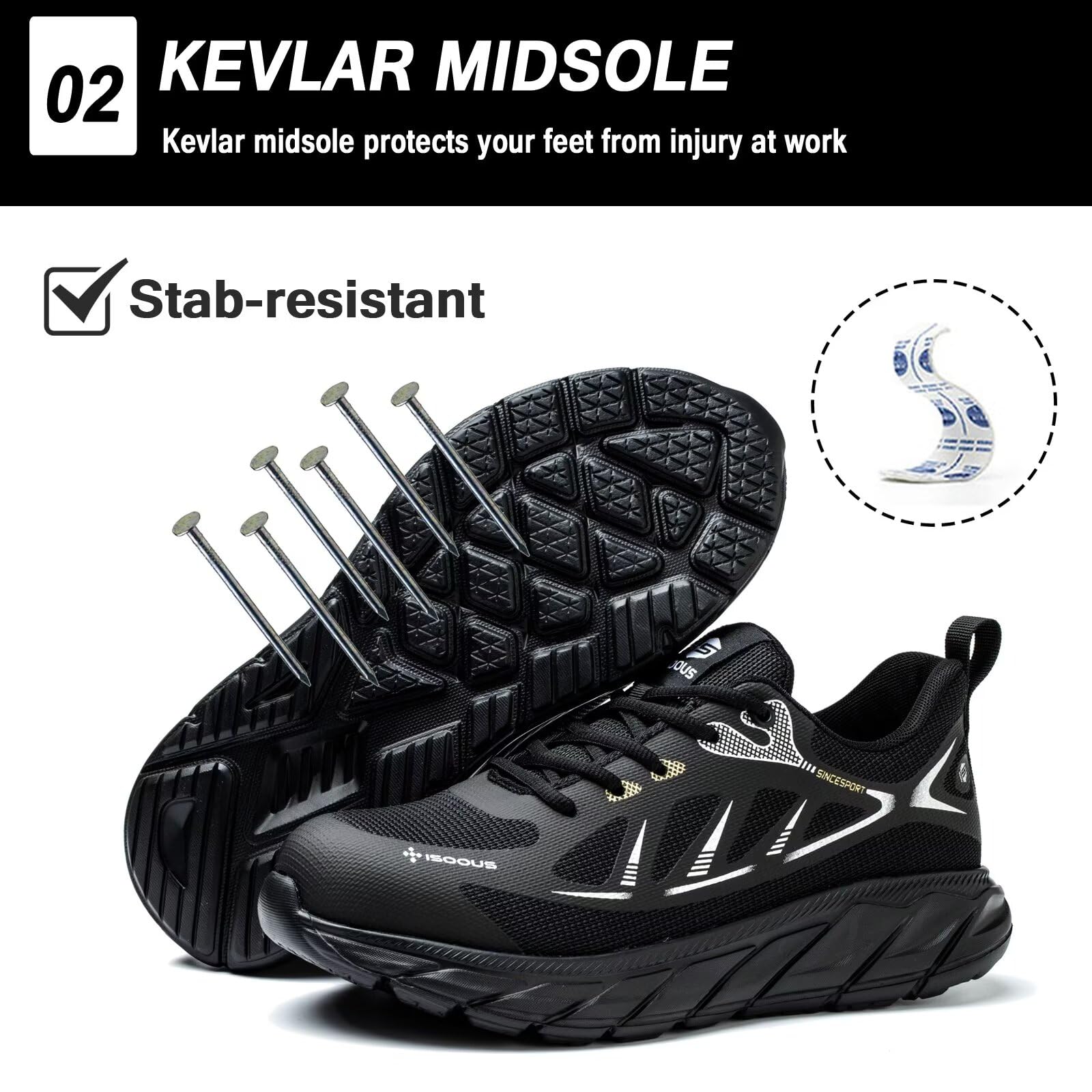 Scarpe Antinfortunistiche Uomo Scarpe da Lavoro Donna Leggere Scarpe Sicurezza con Punta in Acciaio Traspiranti