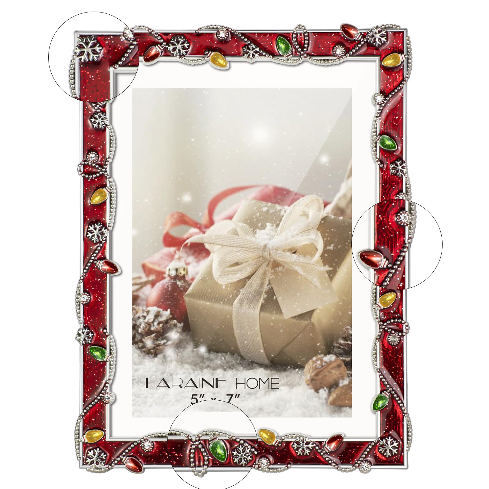 2600年寫眞画帖、2601年寫眞画帖、2602年寫眞画帖 Amazon.com - LARAINE 5x7 Picture Photo Frame Christmas Metal