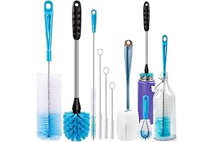Holikme 8 Pack Glass Water Pipe Cleaning Brush Set
