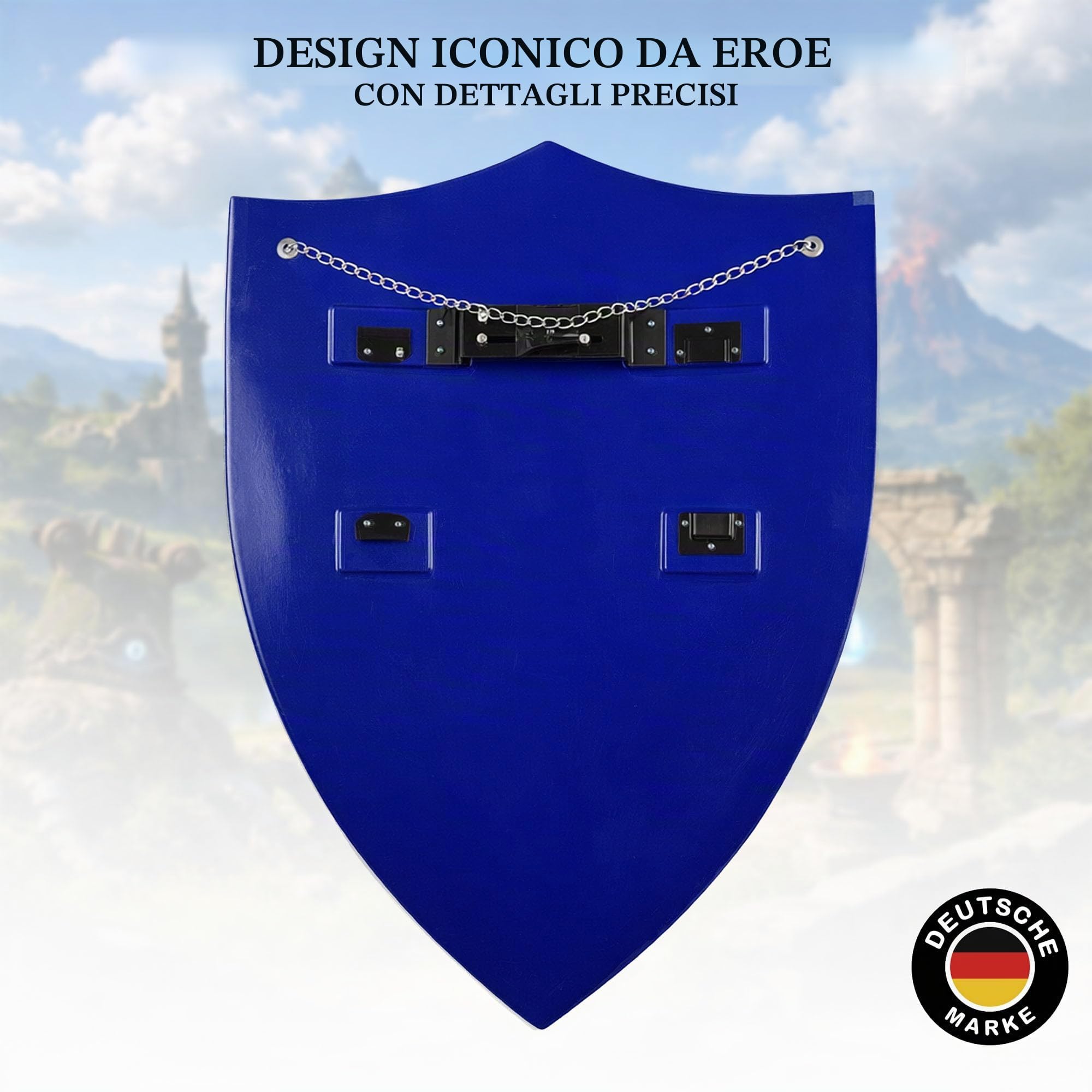 Swords and more Zelda Hylian - Cartello replica 64 cm - Zelda Hylia Shield decorazione da parete in resina - gioco da collezione Cosplay cartello per fan collezione e decorazione camera