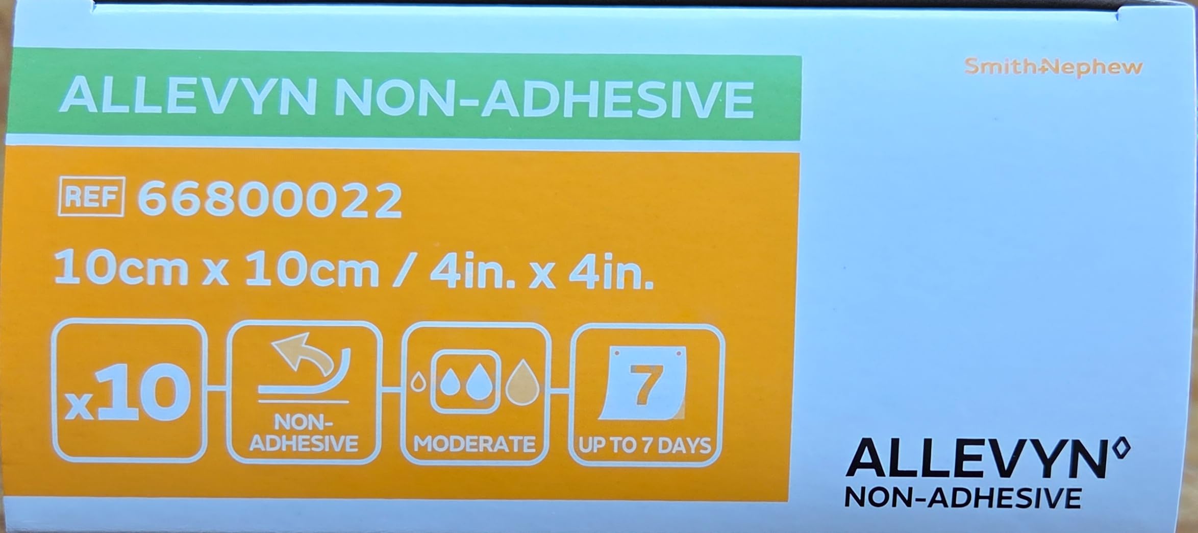 Smith & Nephew ALLEVYN Non-Adhesive, 10cm x 10cm Schaumverband nicht haftend,