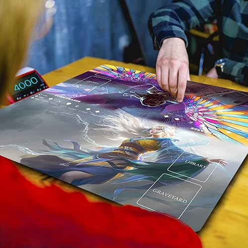 Miniatura 7 de MTG - Tapete de juego Yugioh, tamaño 23.6 x 23.6 in, alfombrilla de mouse compatible con MTG RPG CCG Trading Card Game Mats Original Play Mat Art