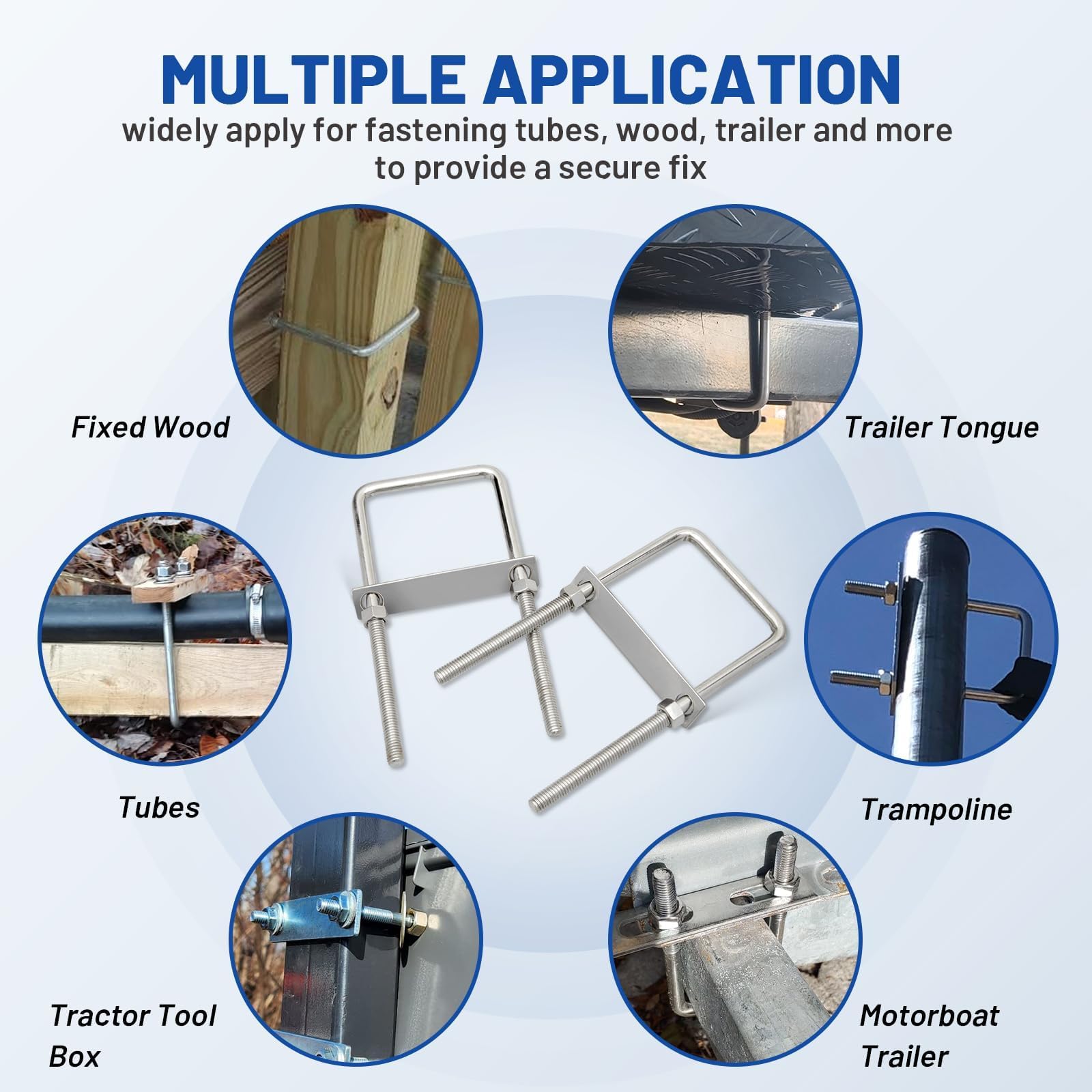 Stainless Steel U-Bolts - Trailer Boat Fasteners -3