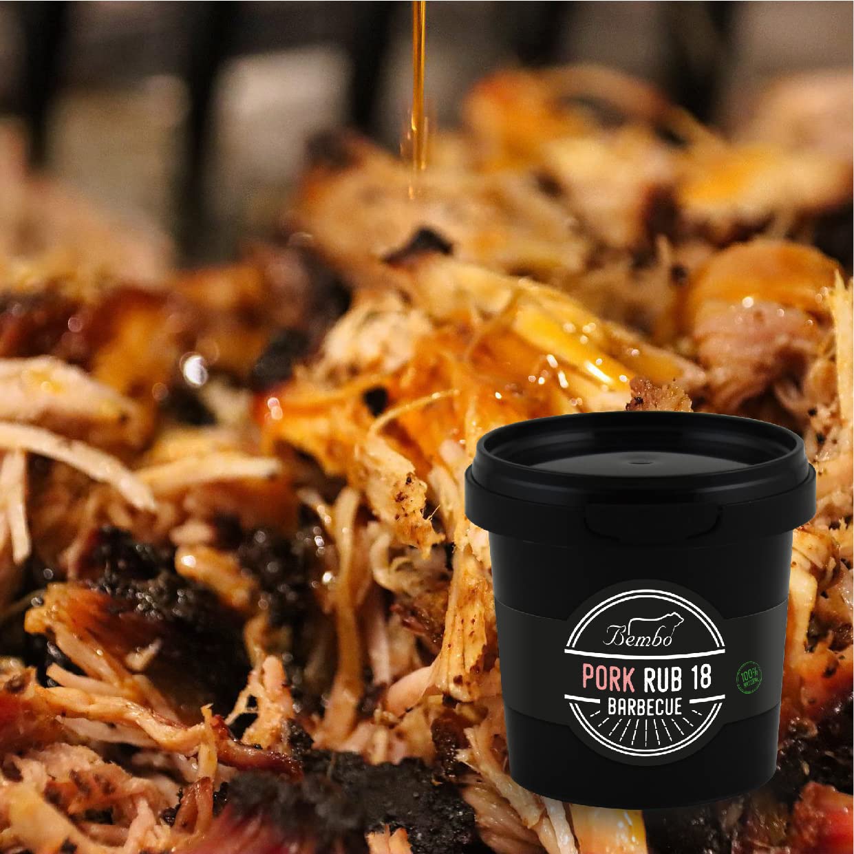 BEMBO BARBECUE - Pork - Rub BBQ - Mélanges D'épices Pour Barbecue - Bembo Spices & Rub - Made in Italy - 220g - 4