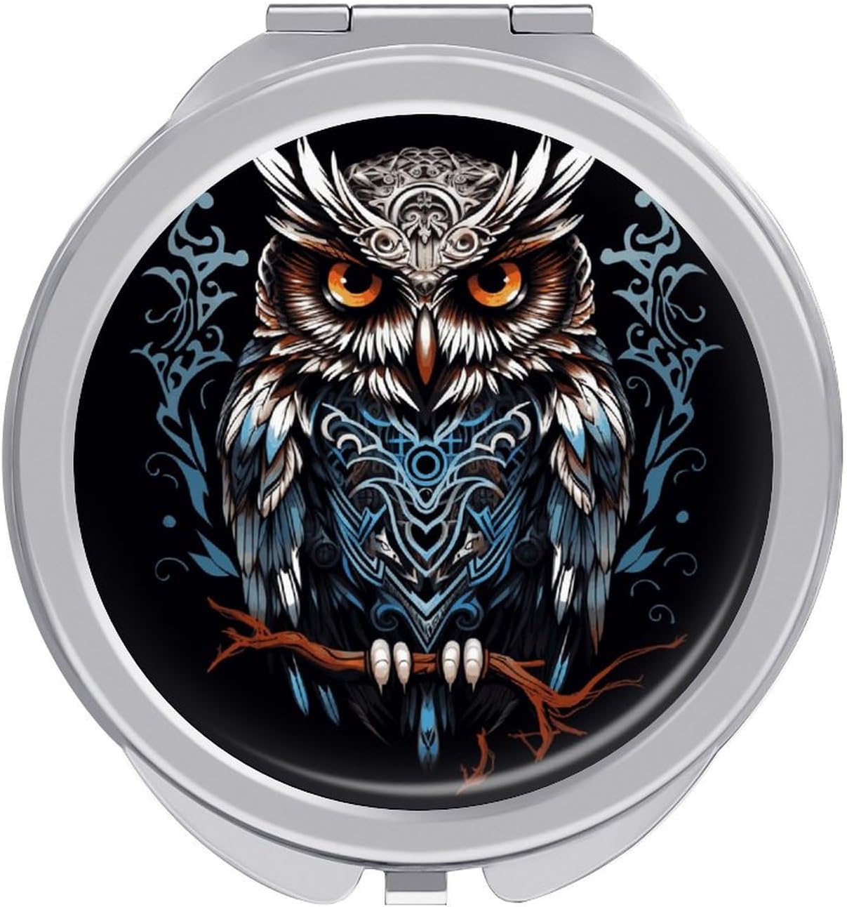 Owl Portable Makeup Mirror, Sided Travel Hand Mirror Mini Folding Mirror for Precise Makeup Women Daily Use