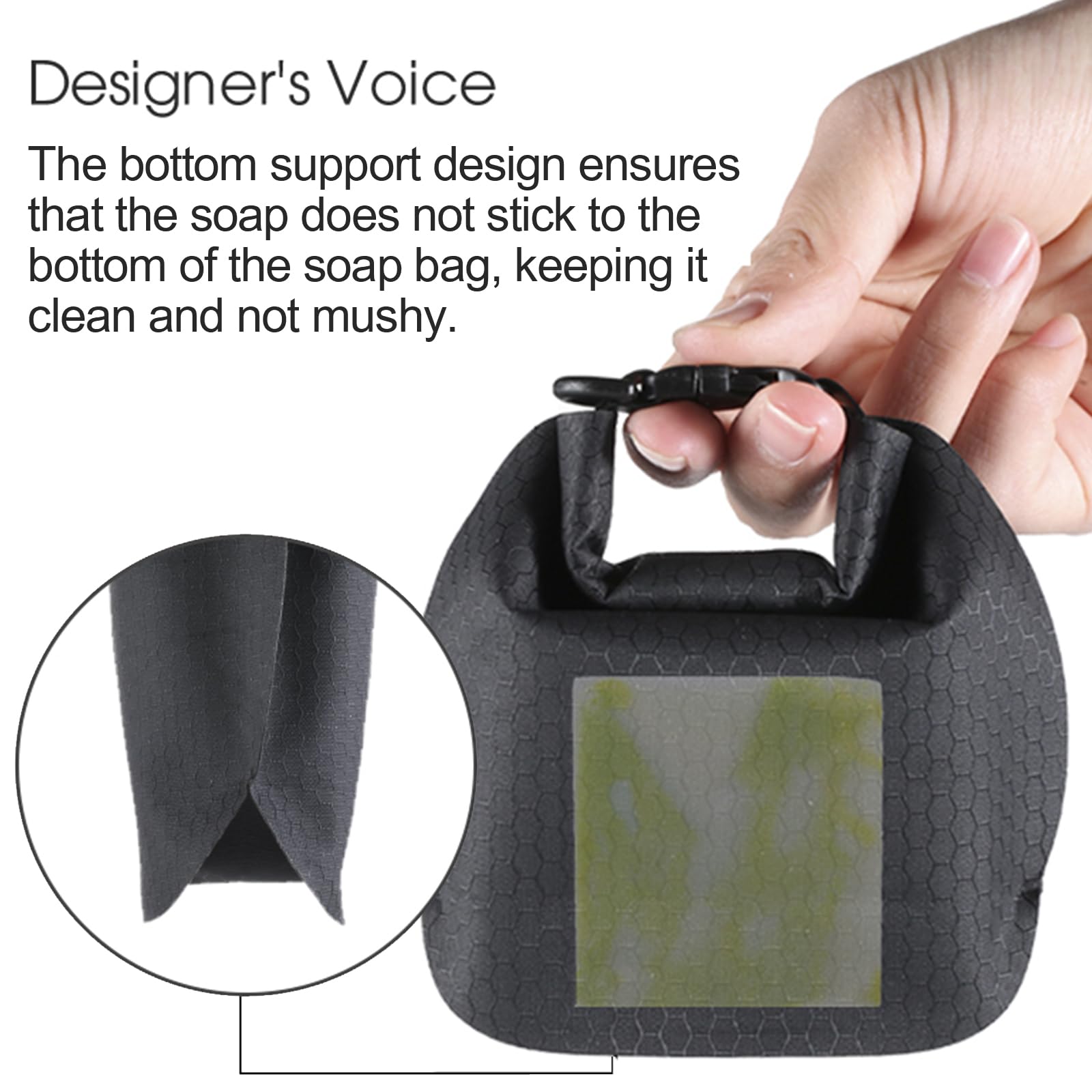 Contenedor De Jabón De Viaje, Bolsa De Jabón De Viaje Impermeable A Prueba De Fugas Con Bolsa De Malla De Burbujas, Caja De Viaje De Jabón De Secado