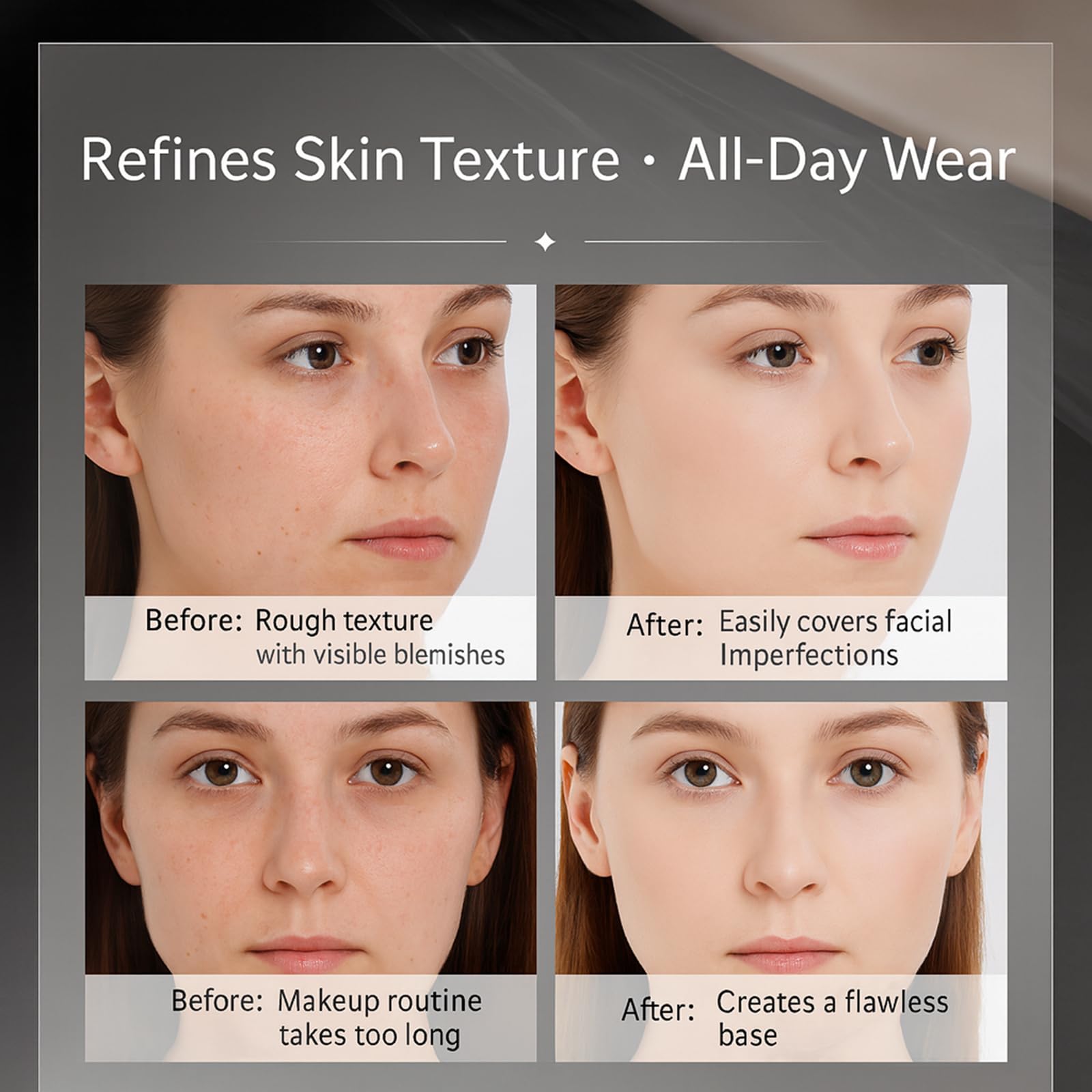 Foundation Skin Tint Stick, Moisturizing Full Coverage Balm Foundation for Mature Skin - Image 4