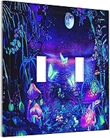 Vista 83 de Placa de pared de tortugas marinas, hierba oceánica, medusas, peces y algas marinas, placa de pared de doble palanca, cubierta de interruptor de luz