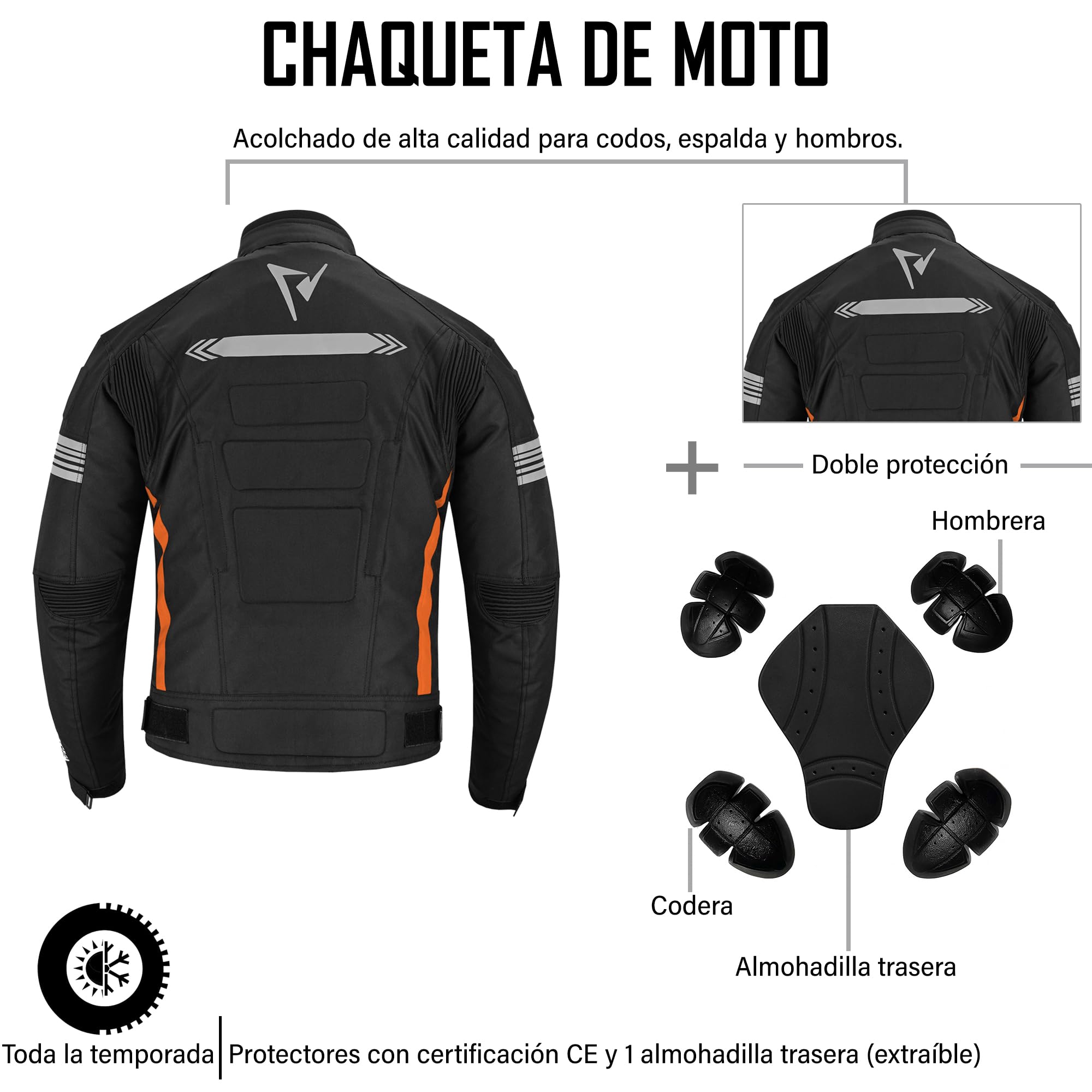 Giacca da moto impermeabile CE Armor Cordura, attrezzatura di protezione antivento, protezione integrale