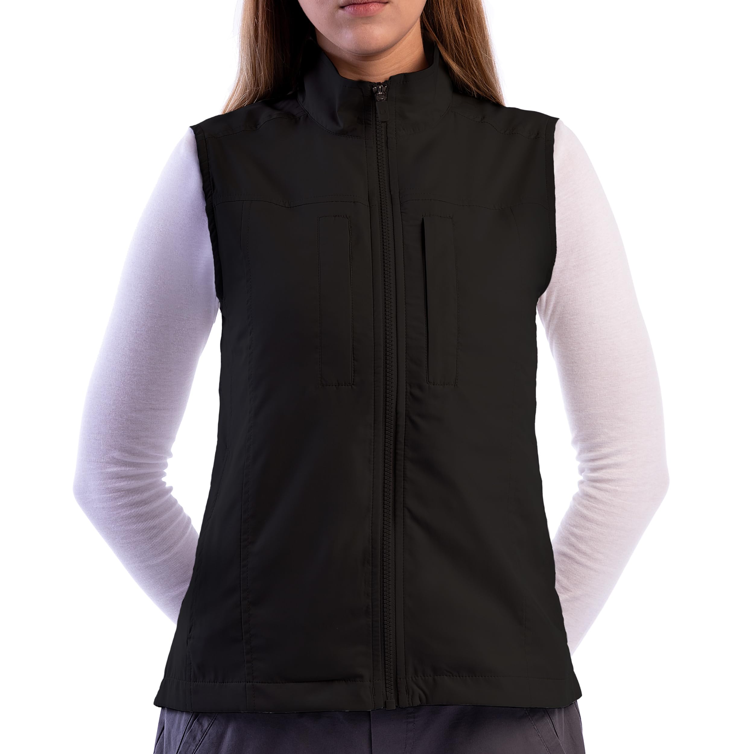 SCOTTeVEST Featherweight Vest for Women - 16 Hidden Pockets - Lightweight Water Repellent for Travel & More