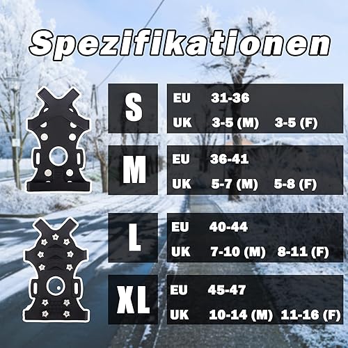 Miniatura 6 de Lechin Crampones - Tacos de hielo - Tacos de tracción antideslizantes para hielo de invierno - 11 picos de acero inoxidable