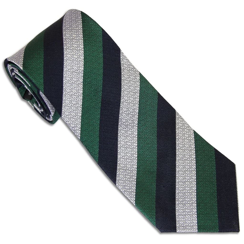 The Regimental Shop Men's Blue/Green/Silver The Regital Shop 13Th/18Th Royal Hussars Tie (Silk Non Crease)