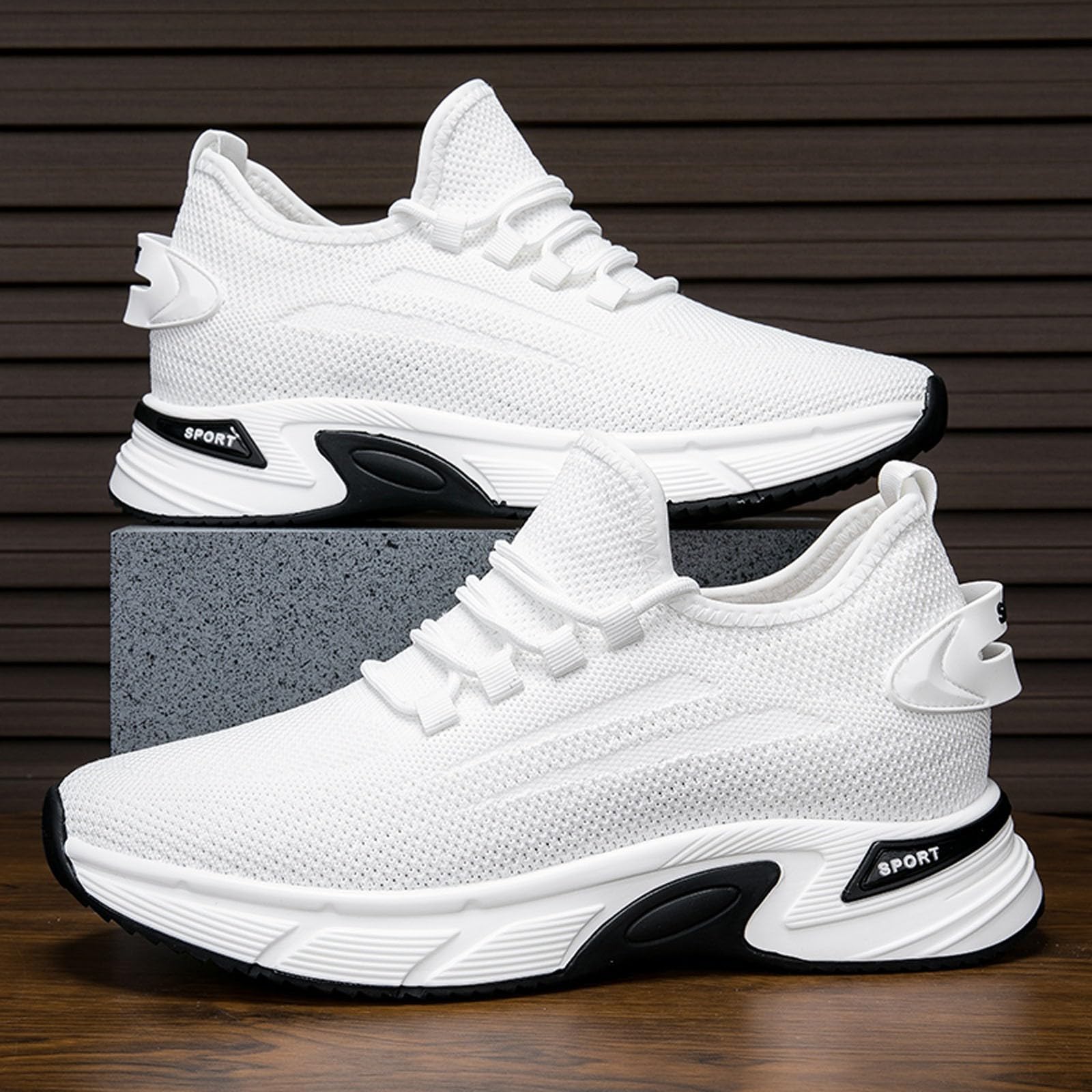 Running Schuhe Herren - Modische Herren Sneaker mit atmungsaktivem Mesh für sportlichen Komfort Elegante Innenhöhenverstärkung