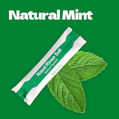 Miniatura 10 de 120 paquetes de solución salina, paquetes de enjuague sinusal para macetas Neti, paquetes de sal de olla Neti envueltos individualmente, paquetes de