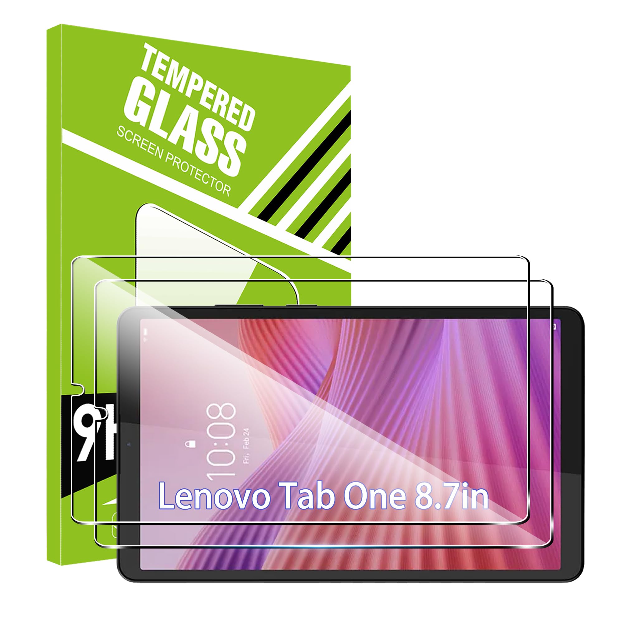 for Lenovo Tab One 8.7 inch Screen Protector,9H Hardness, Anti-Scratch, Tempered Glass flim, Case Friendly, Anti-Scratch,(2PACK)