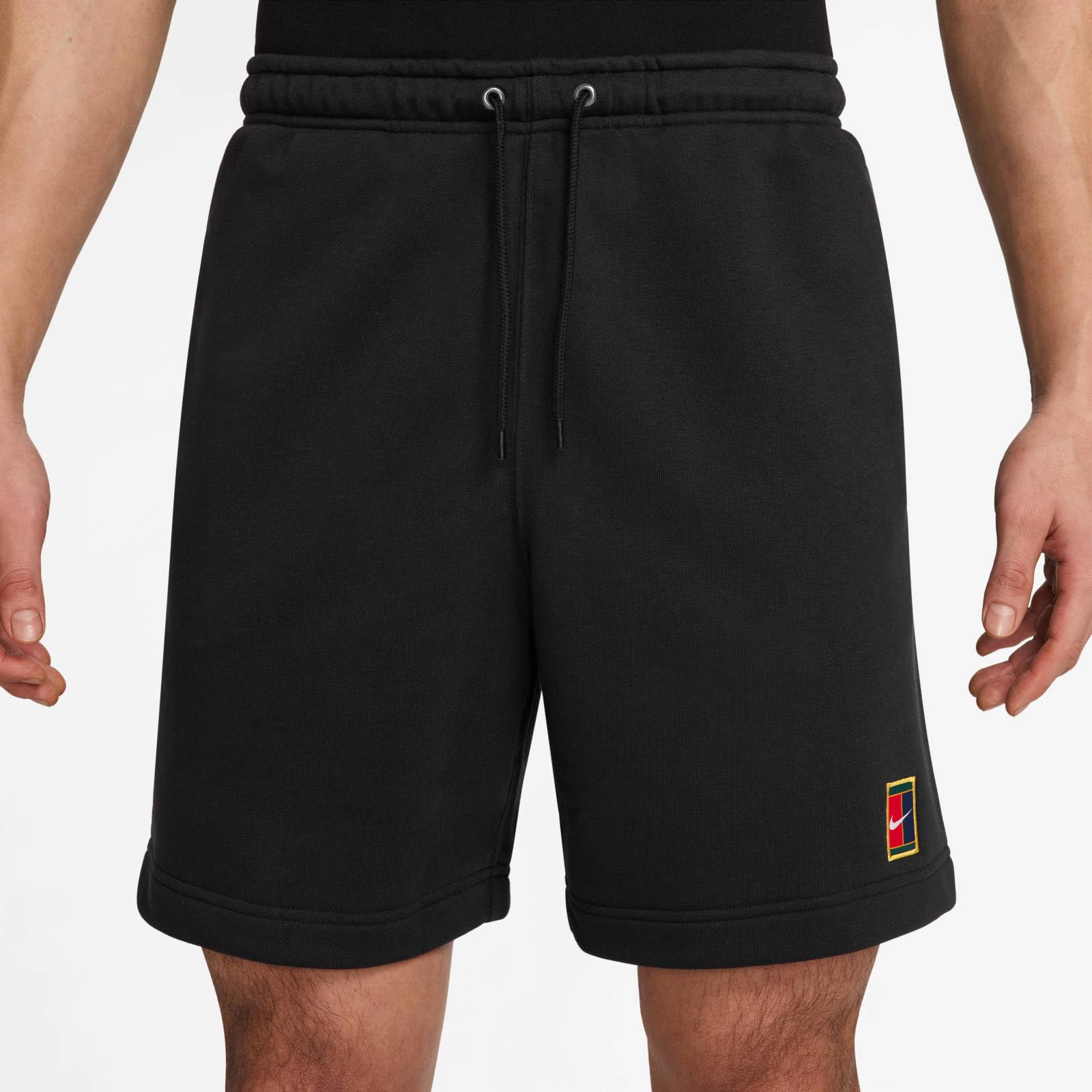 NIKE Nikecourt Heritage Dri-Fit Fleece-Tennisshorts Für Herren, Schwarz, HM6768-010, XS
