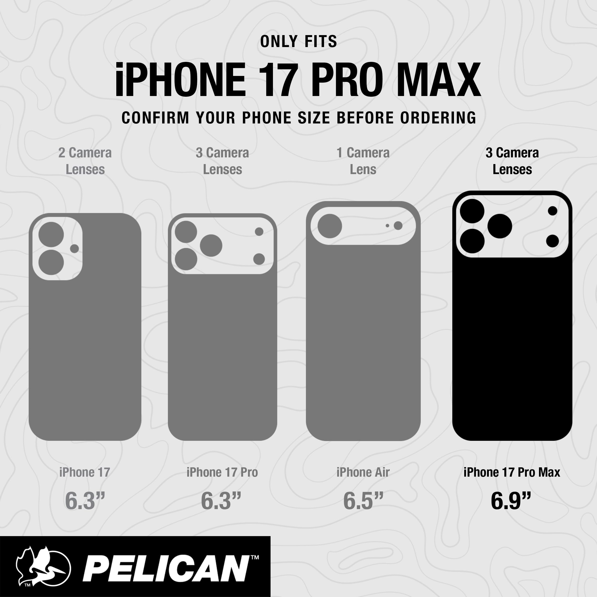 Pelican Capa protetora para iPhone 17 Pro Max [compatível com