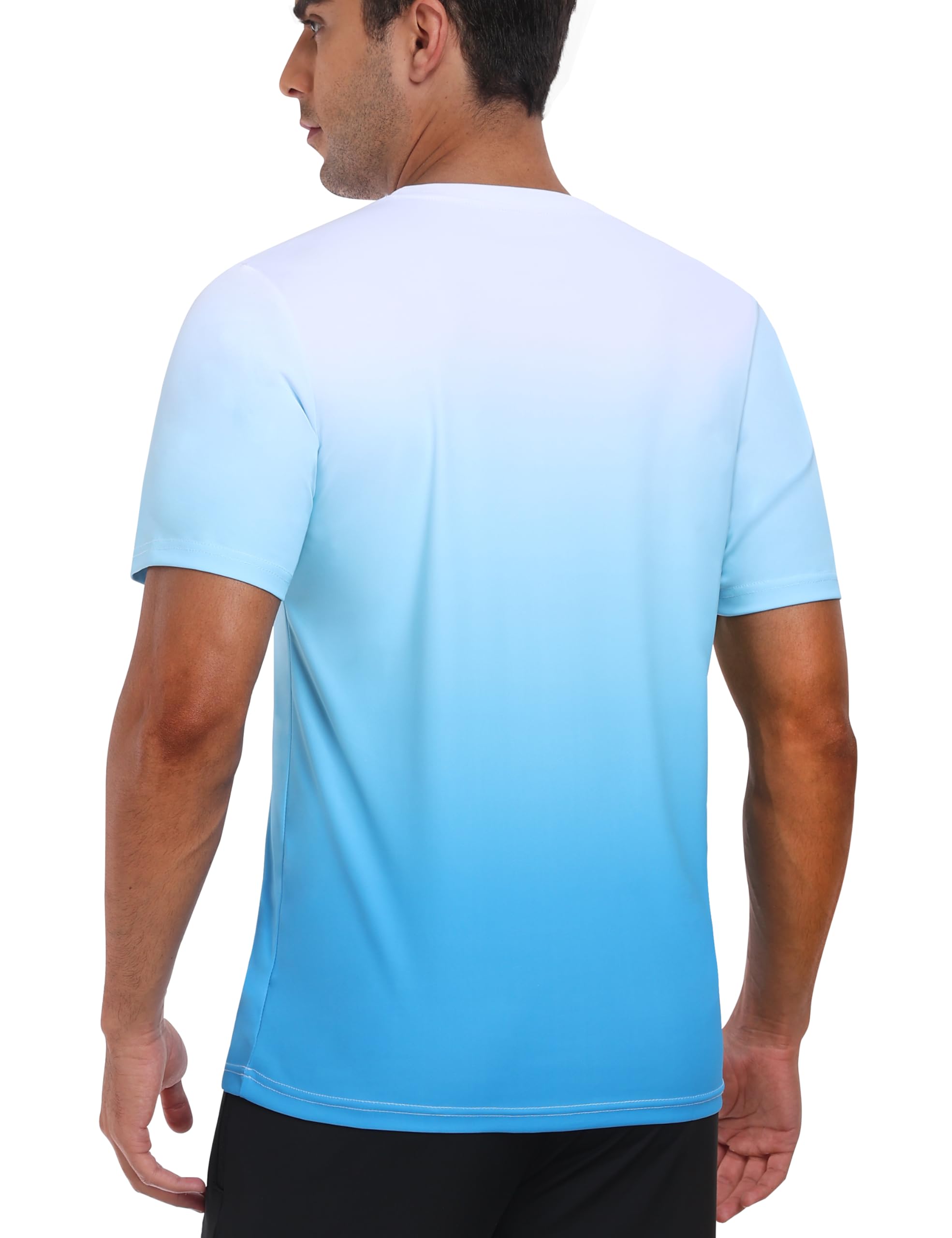 MoFiz Camiseta Anti UV Hombre Rashguard Secado Rápido Manga Corta Transpirable Surf Correr Natación