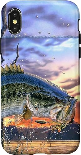 Miniatura 4 de iPhone XR Largemouth Bass Pesca para hombres Cool Fish Caza Estuche de Regalo