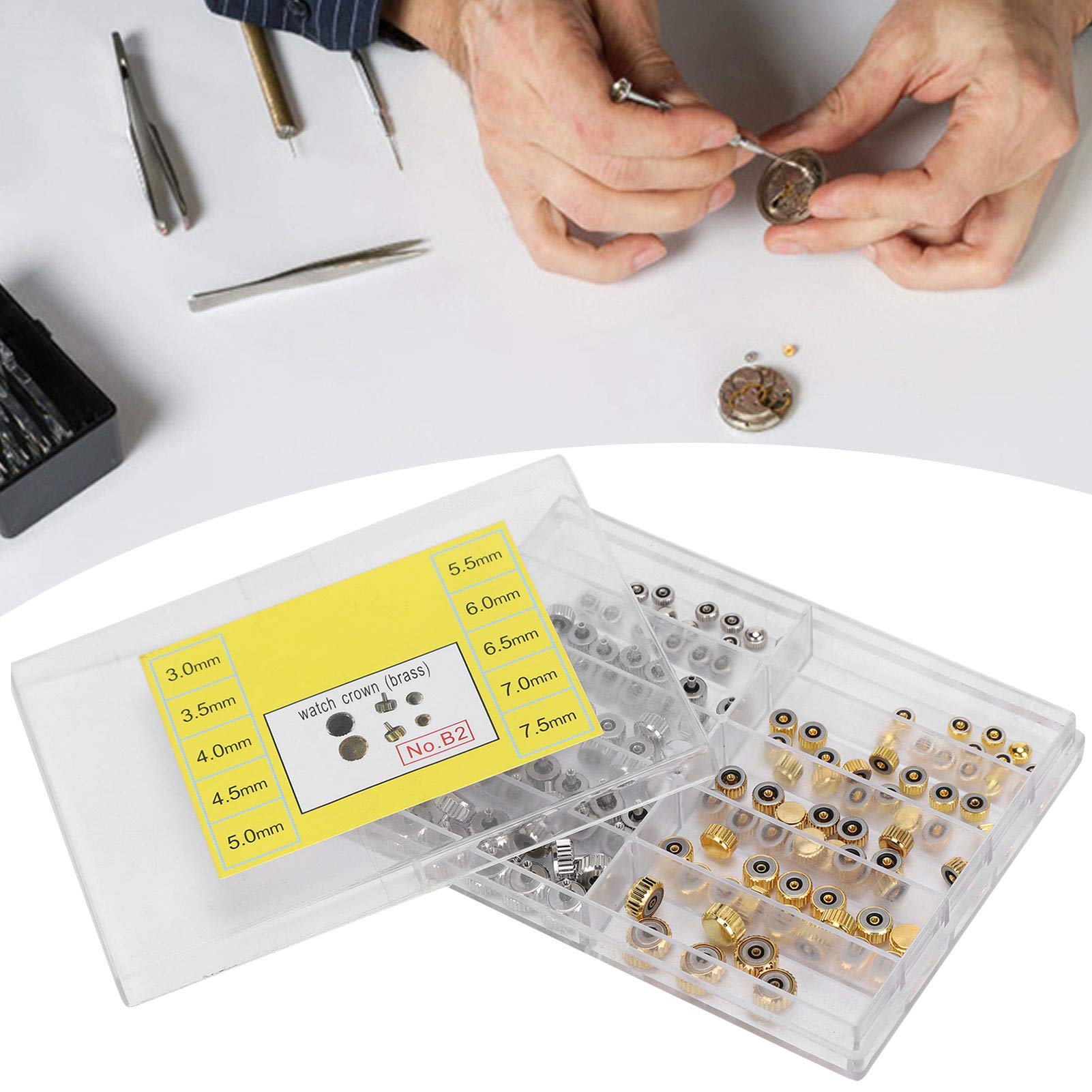 Amazon.co.jp: 時計のリューズパーツ 便利 3.0‑7.5mm クラウン