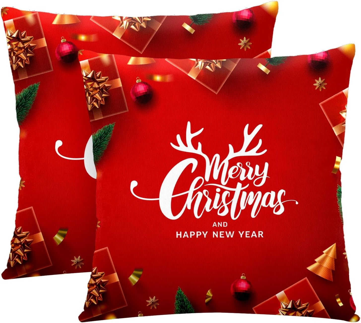 Christmas Pillow Covers 18x18 Xmas Merry Christmas Pillow Covers Set of 2 Red