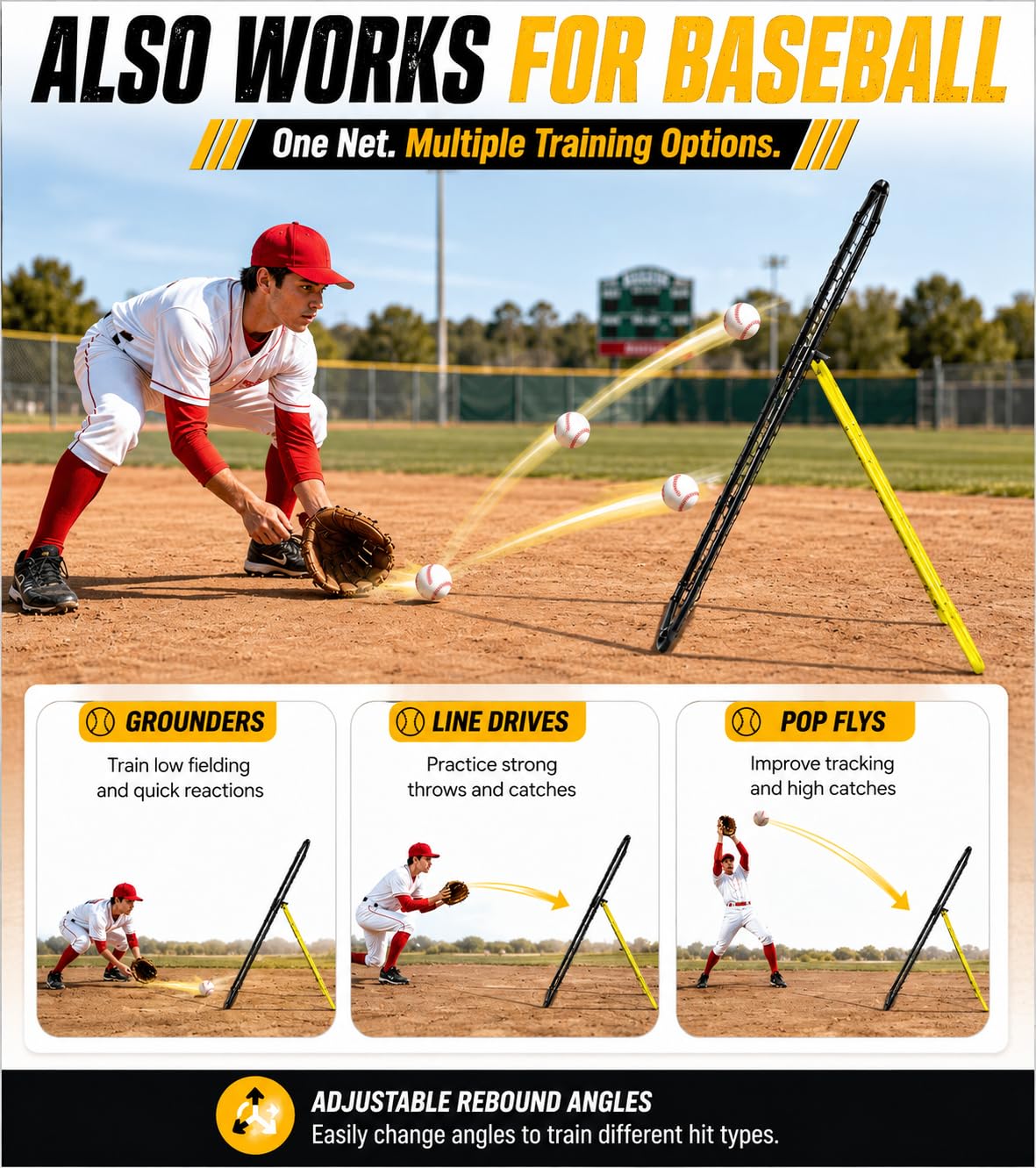 Amazon.com : Adjustable Volleyball Rebounder Net 7x4FT/4x4FT