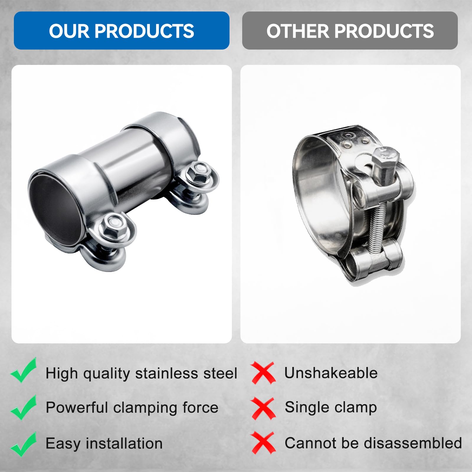 Collier De Serrage à Vis Pour Manchon Pot D'échappement Ã˜29-31mm Moto