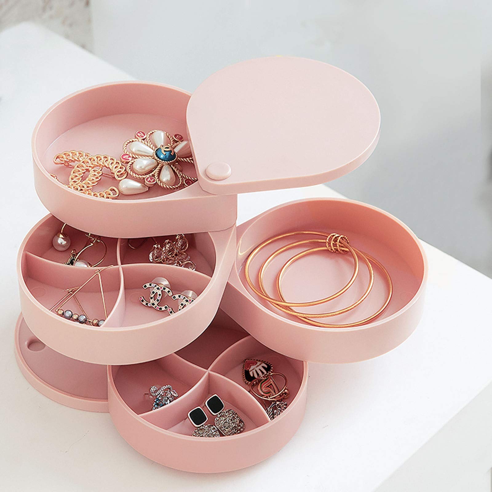 Roze Sieraden Doos Draagbare Reizen Sieraden Organizer Case Oorbellen Ringen Kettingen Display Opslag Houder Dozen voor Vrouwen Meisjes Bruidsmeisje Geschenken Roze Sieraden Doos Draagbare Reizen Sieraden Organizer Case Oorbellen Ringen Kettingen Display Opslag Houder Dozen voor Vrouwen Meisjes Bruidsmeisje Geschenken