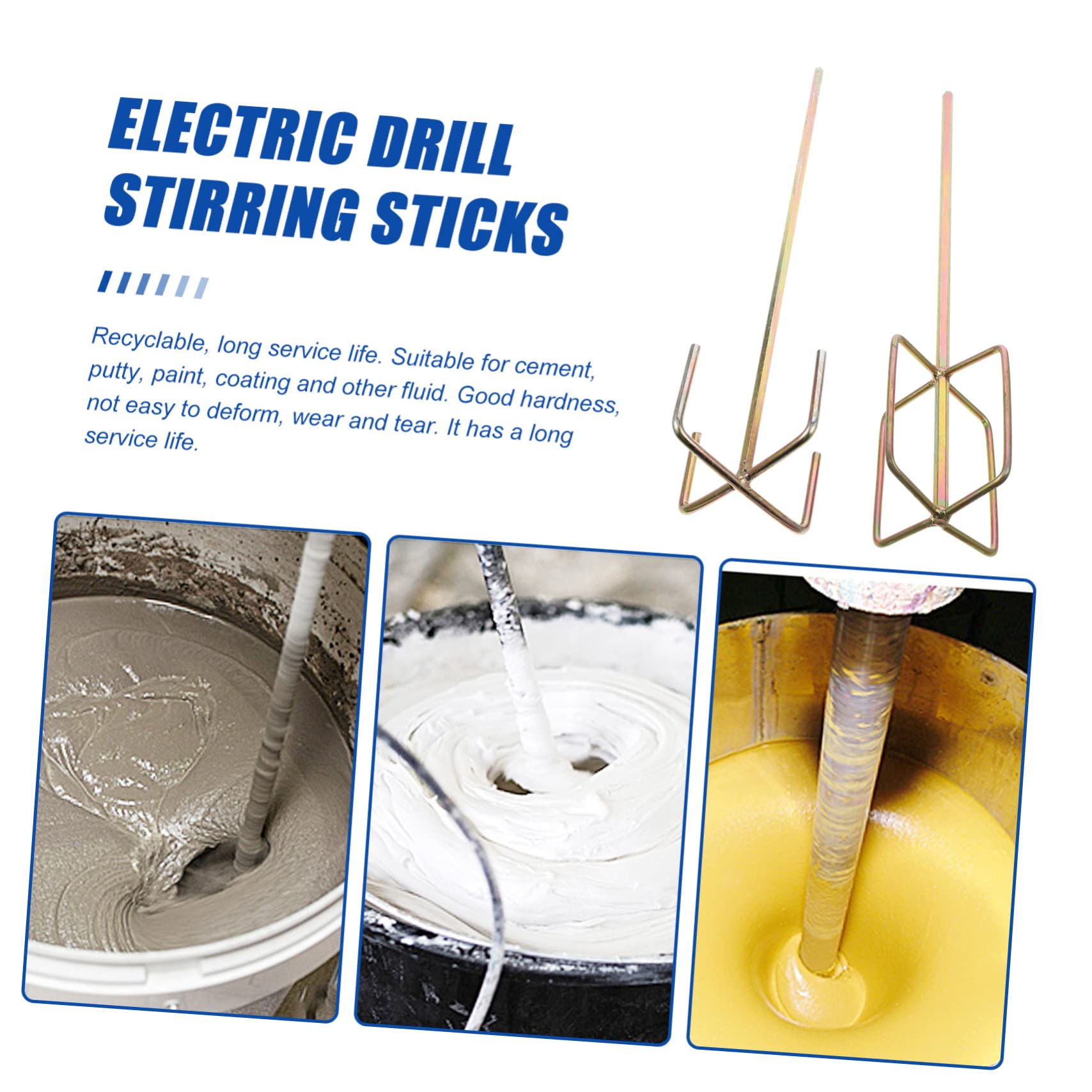 ARTIBETTER Professional Paint and Mud Mixer Paddle 2pcs Drill Mixer for Electric Drill
