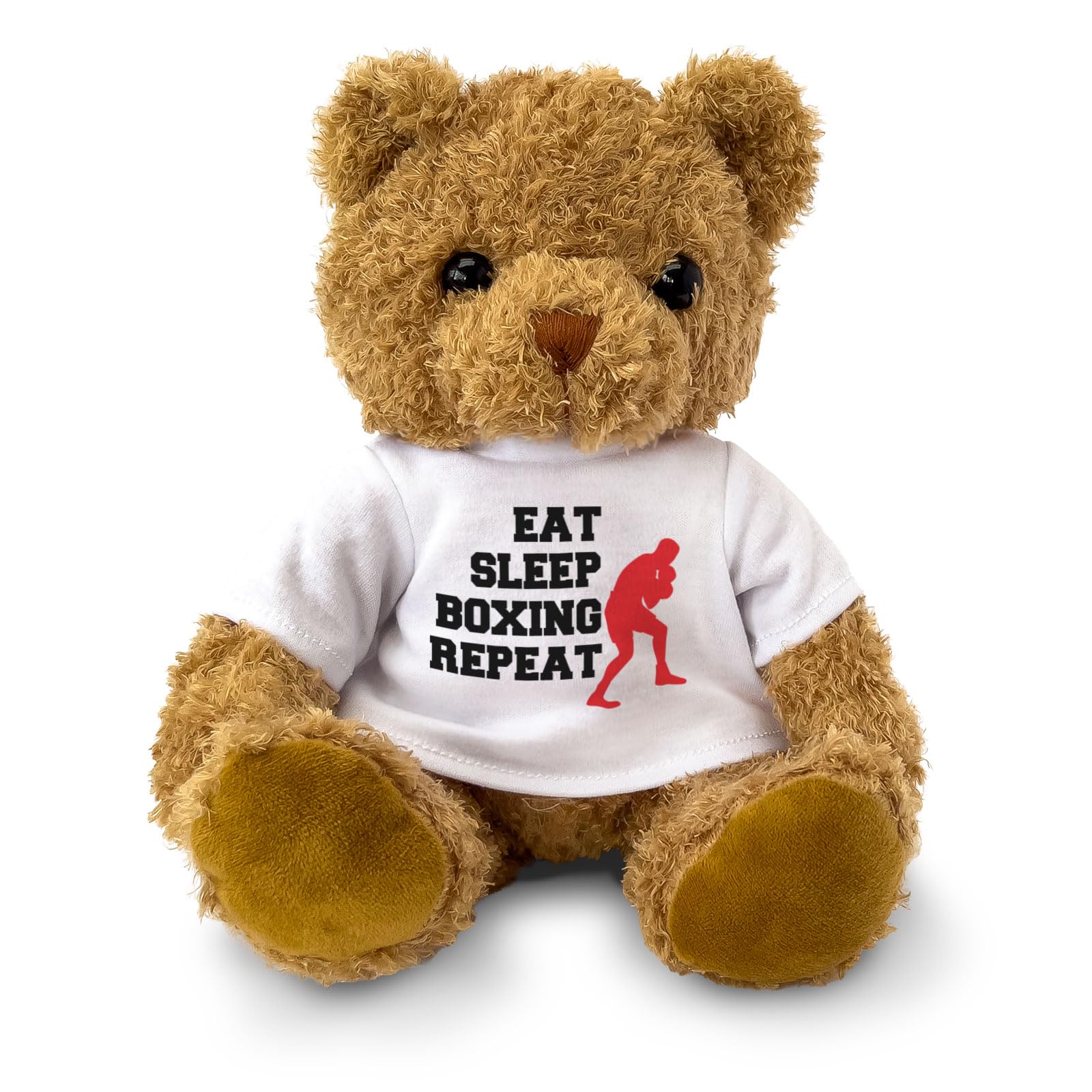 Big Red Egg EAT SLEEP BOXING REPEAT - Teddy Bear - Cute Soft Cuddly Adorable - Gift Present
