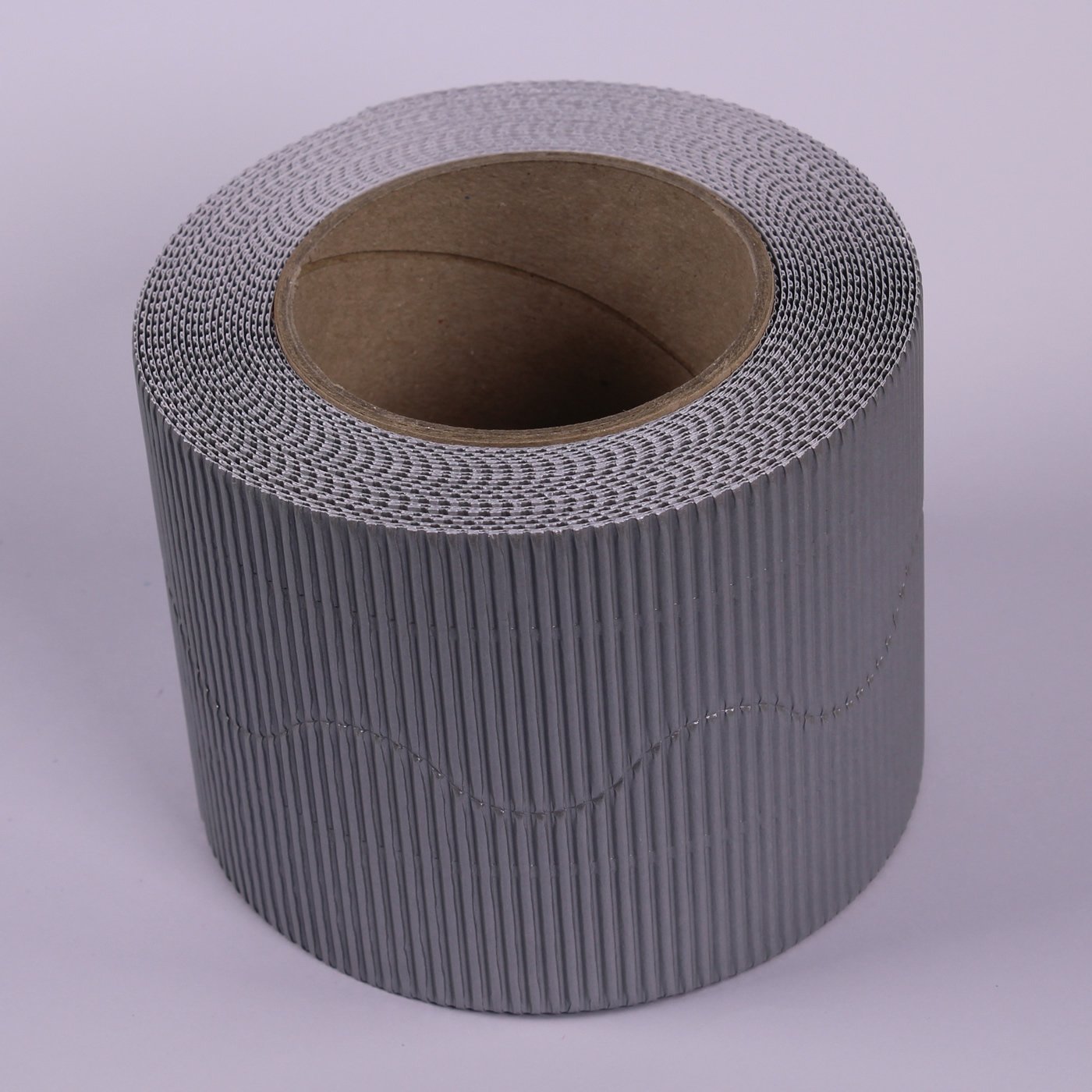 Bcreativetolearn Metalic Silver Be Creative Metallic Silver Wall Board Display Border Corrugated Card Roll Scalloped Edging