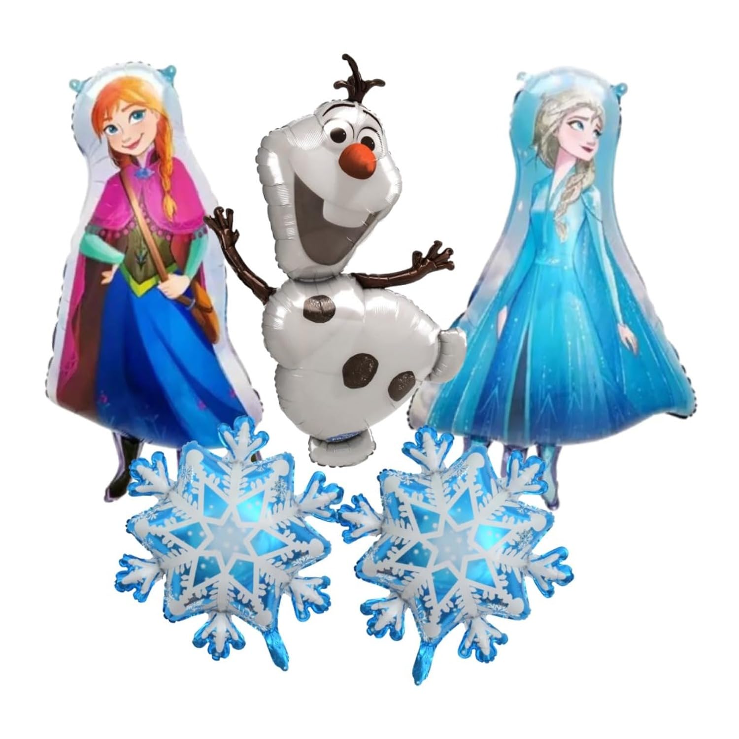 Atpata Funky Frozen Snowflake Foil Balloon Decoration Set | Helium & Air Compatible Balloons for Birthday Party, Kids Theme Party, Princess Celebration, Baby Party Decorations | Party Supplies-image-39