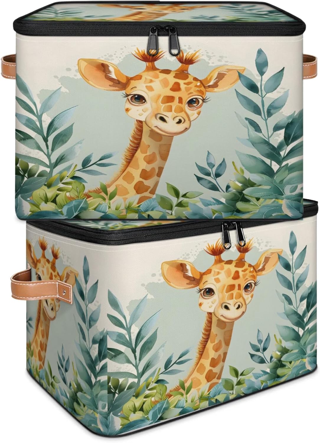 2-Pack Storage bins with lids - 26 quart organizer bins - Collapsible fabric storage bins with sturdy handles and double zipper tops - Versatile for home, toys, dorm rooms