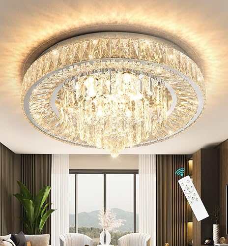 Miniatura 5 de dolria Candelabros LED modernos, lámpara de comedor cerca del techo, lámpara de techo empotrada, lámpara regulable con control remoto para sala de