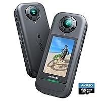 AKASO Action Cam 360° in 5.7K con Scheda 64GB, Foto 72MP