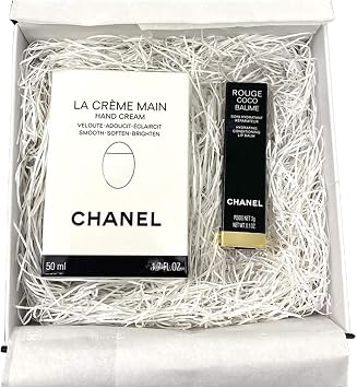 Chanel La Creme Man, Rouge Coco Baume Hand Cream, Lip Care, Cosmetics, Moisturizing Gift Box Included Set, Without Name